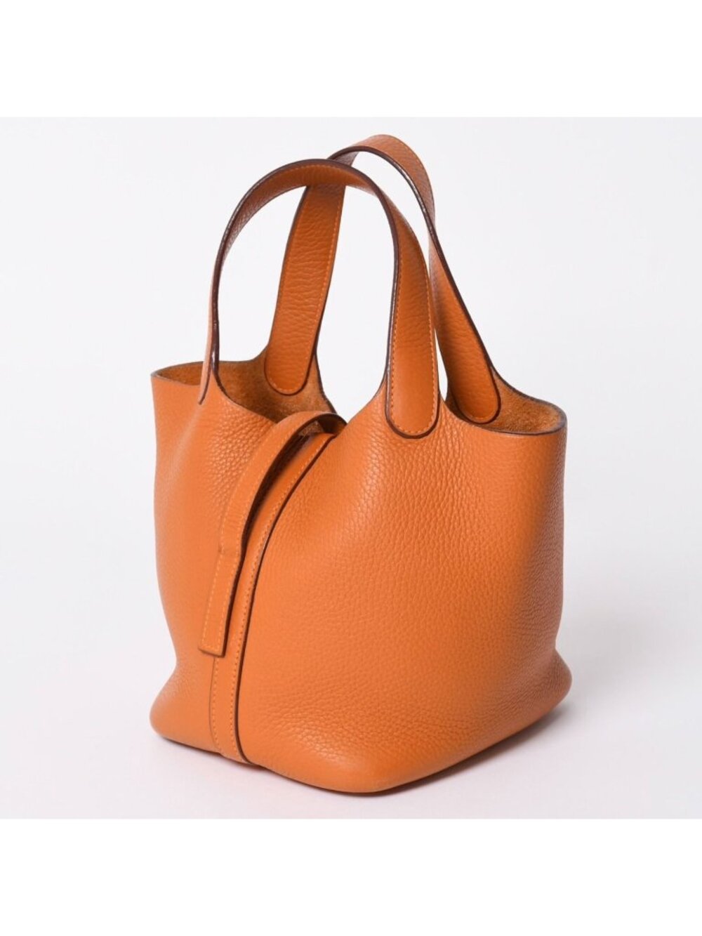 Hermes Picotin PM Handbag Taurillon Clemence Silver